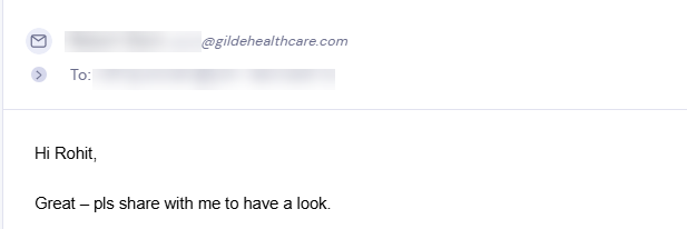 Reply from Gilde Healthcare