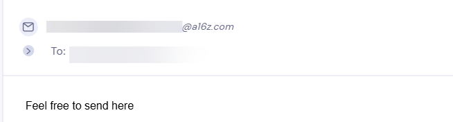 Reply from Andreessen Horowitz (a16z)