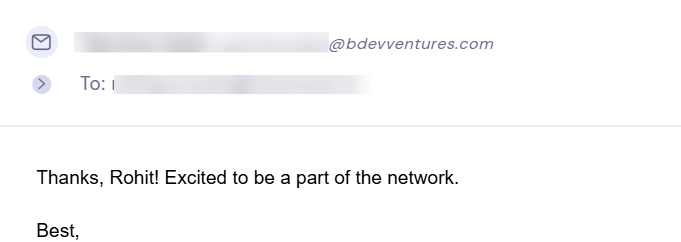 Reply from BDEV Ventures