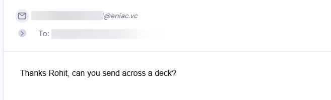 Reply from Eniac Ventures